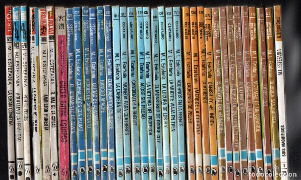 Libros de segunda mano: 35 NOVELAS OESTE MARCIAL LAFUENTE ESTEFANIA BRUGUERA