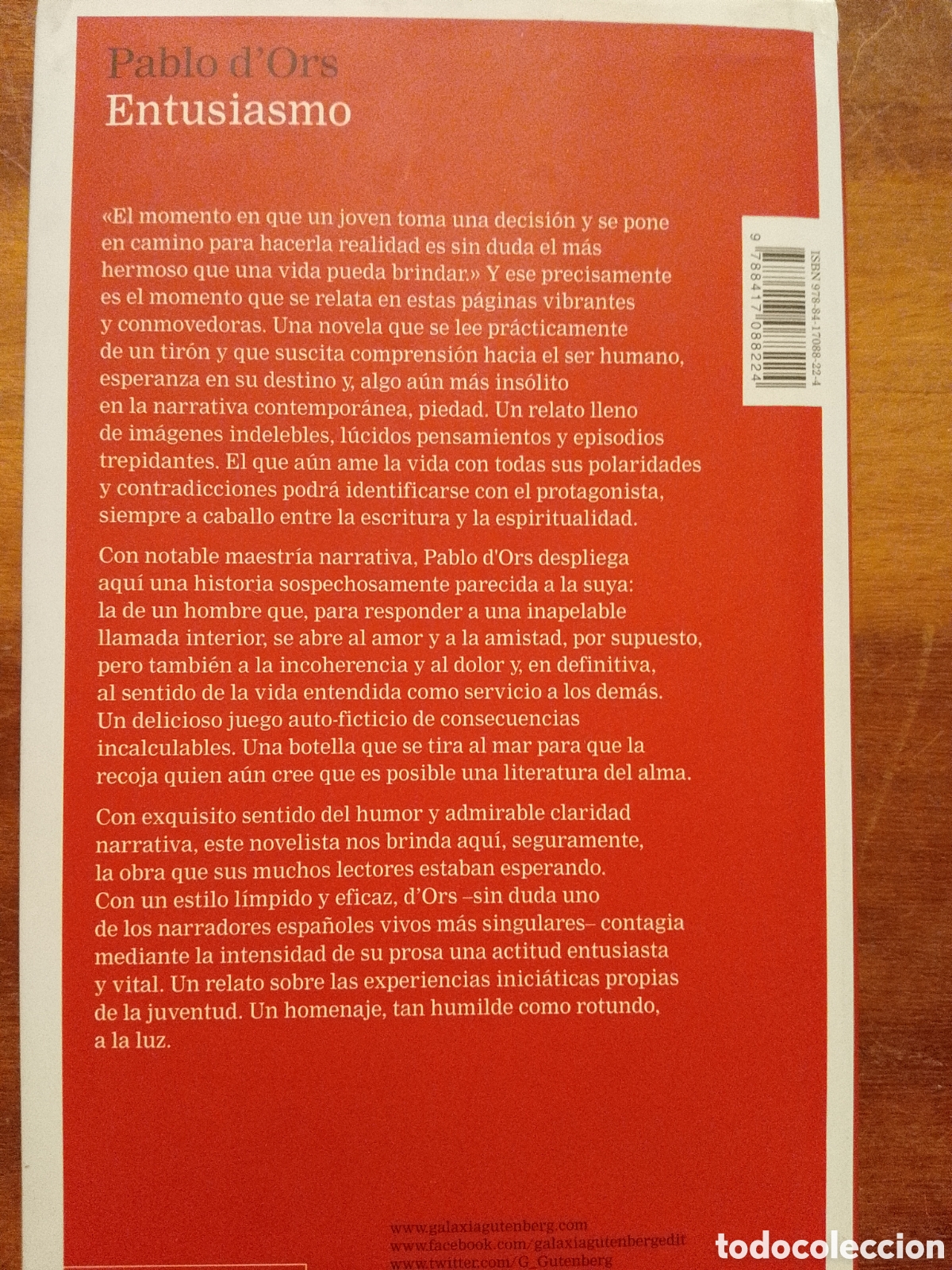 Libros de segunda mano: Entusiasmo.Pablo d Ors. - Foto 2