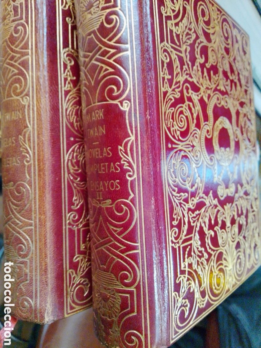 Libros de segunda mano: OBRAS COMPLETAS. MARK TWAIN. AGUILAR. MADRID, 1960. EDICI&Oacute;N DE LUJO (ORO)