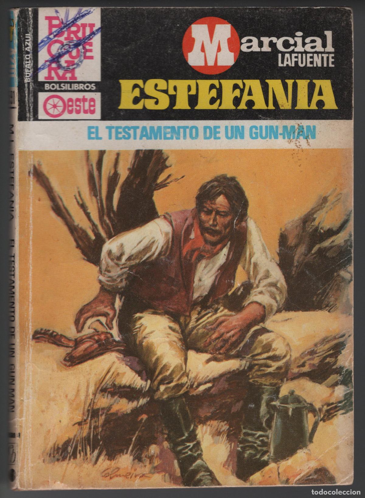 Libros de segunda mano: BUFALO AZUL 591 - EL TESTAMENTO DE UN GUN-MAN - ESTEFAN&Iacute;A - BOLSILIBRO - ED. BRUGUERA