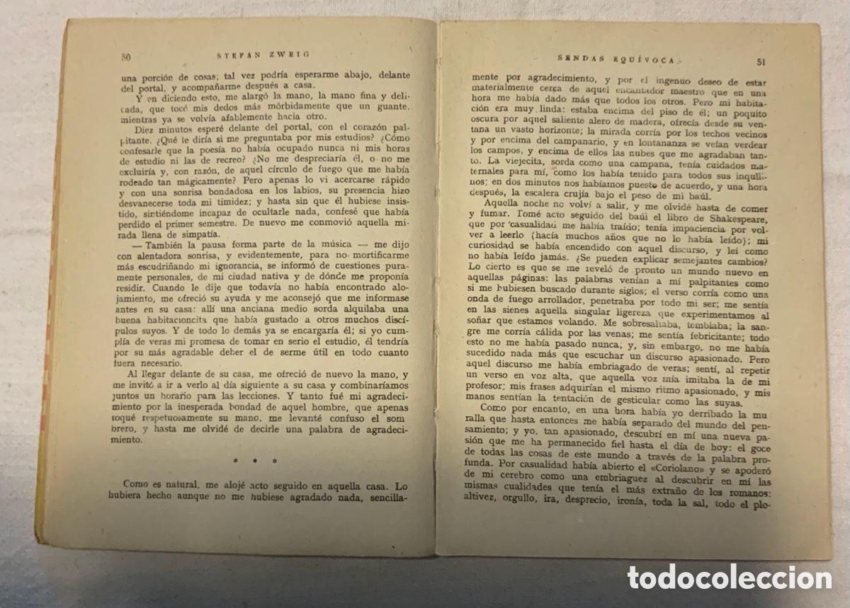 Libros de segunda mano: Sendas equ&iacute;vocas. Stefan Zweig - Foto 4