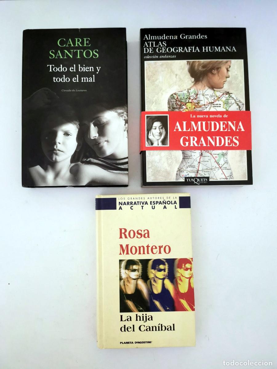 Libros de segunda mano: Atlas de geograf&iacute;a humana Almudena Todo el bien y mal. Care Santos La hija del canibal. Rosa Montero