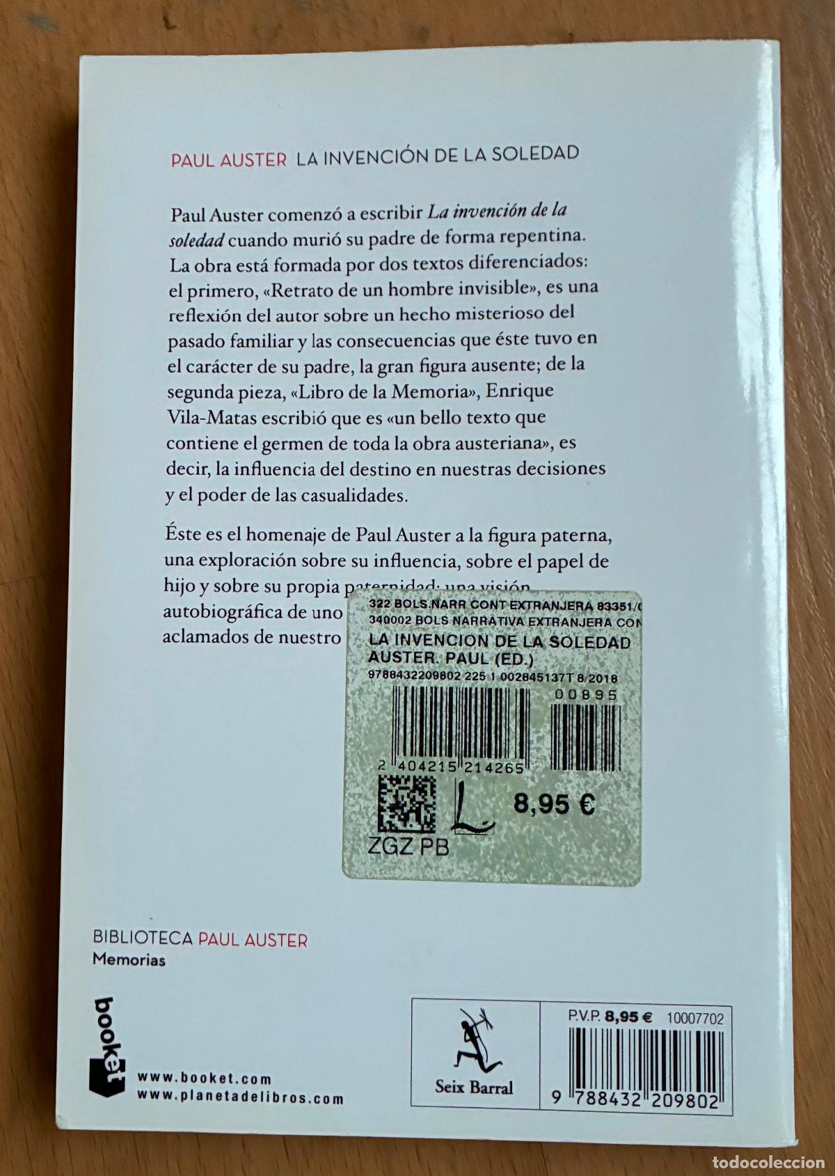 Libros de segunda mano: LA INVENCION DE LA SOLEDAD, Paul Auster - Foto 2