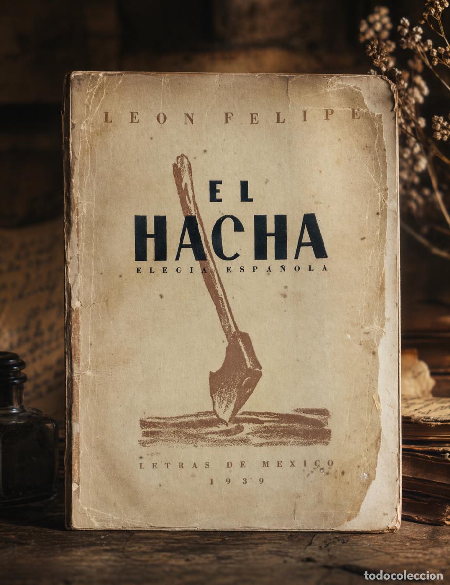 Libros de segunda mano: LE&Oacute;N FELIPE - EL HACHA: ELEG&Iacute;A ESPA&Ntilde;OLA - LETRAS DE M&Eacute;XICO - 1939 - LM