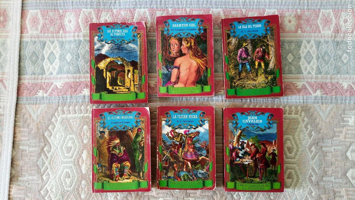 Libros de segunda mano: Lote de 16 libros. Novelas. Colecci&oacute;n Obras maestras de la aventura