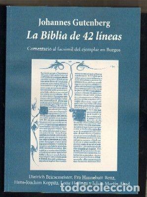 Libros de segunda mano: LA BIBLIA DE 42 L&Iacute;NEAS.COMENTARIO AL FACS&Iacute;MIL DEL EJEMPLAR EN BURGOS.GUTENBERG, JOHANNES. FACSI-039