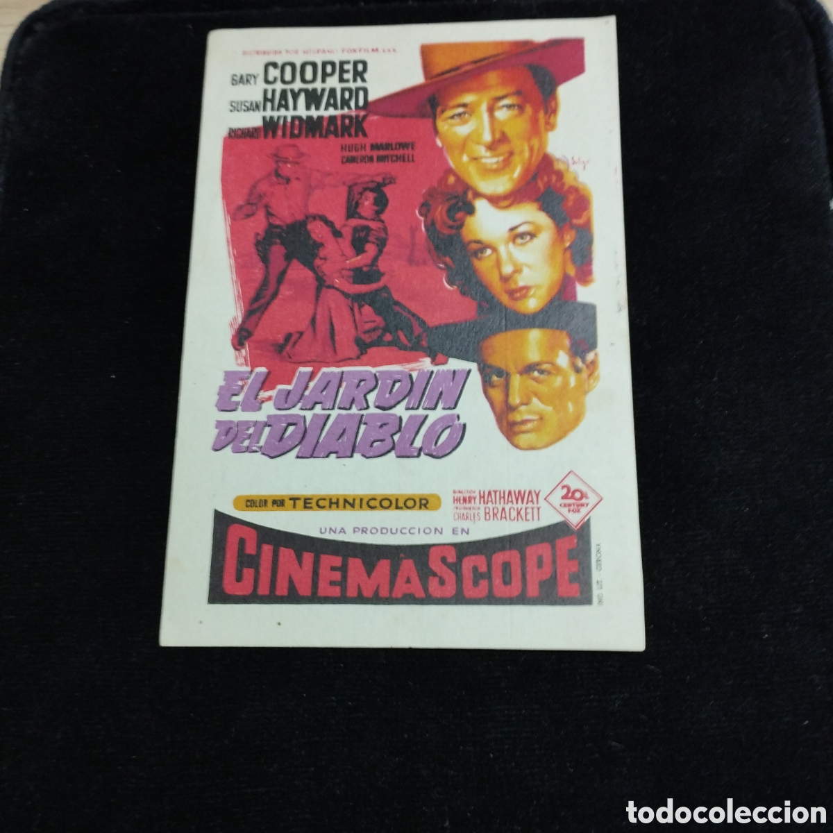 Libros de segunda mano: Programa de cine, sencillo. El jard&iacute;n del diablo.Gary Cooper. Susan Hayward. 1955. Las Arenas