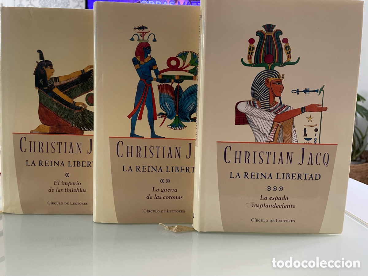 Gebrauchte B&uuml;cher: La Reina Libertad. Christian Jacq. Circulo de lectores. ( 3 libros ) Tapa dura.