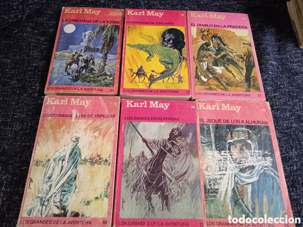 Libros de segunda mano: KARL MAY - LOTE DE 6 NOVELAS -ED. FAVENCIA -A&Ntilde;OS 70