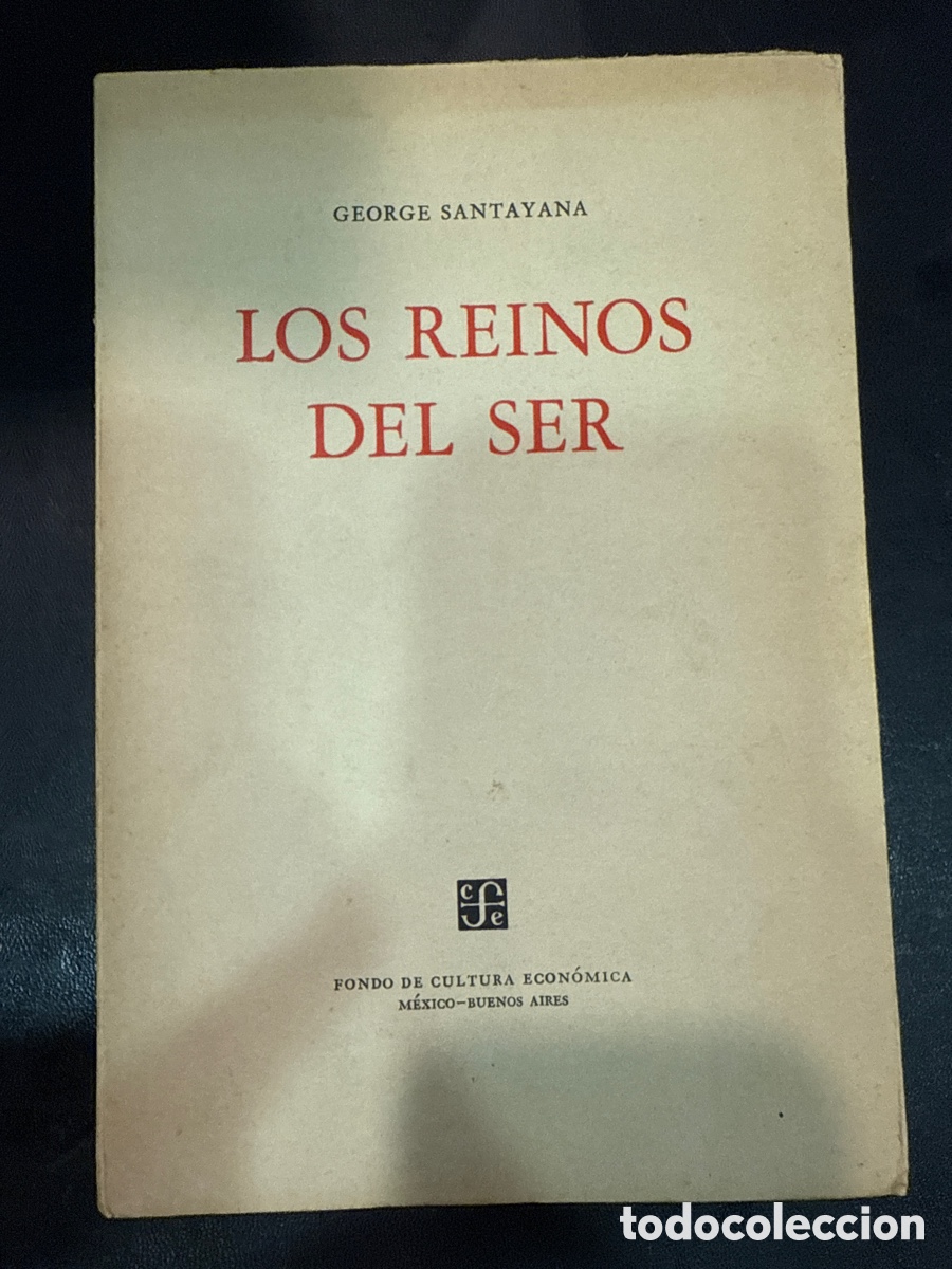 Livros em segunda m&atilde;o: SANTAYANA, George. Los reinos del ser