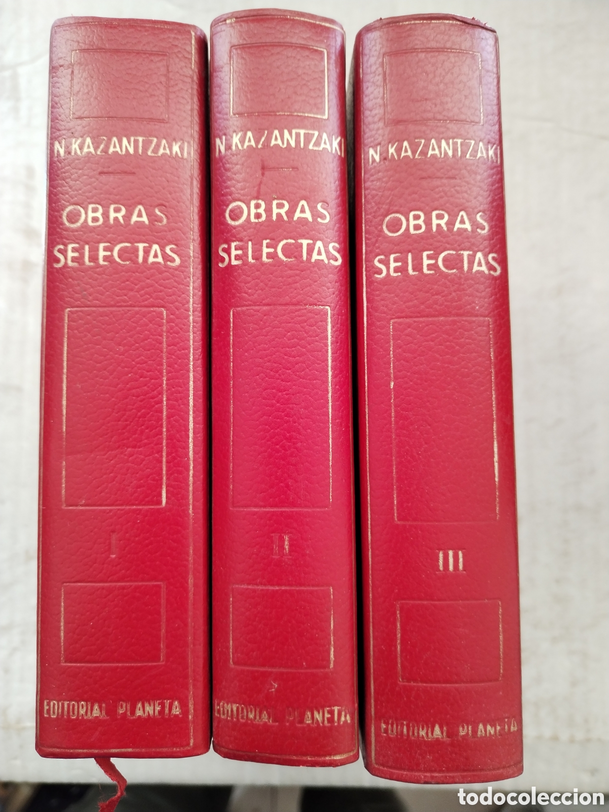 Libros de segunda mano: OBRAS SELECTAS 3 TOMOS/NIKOS KAZANTZAKI