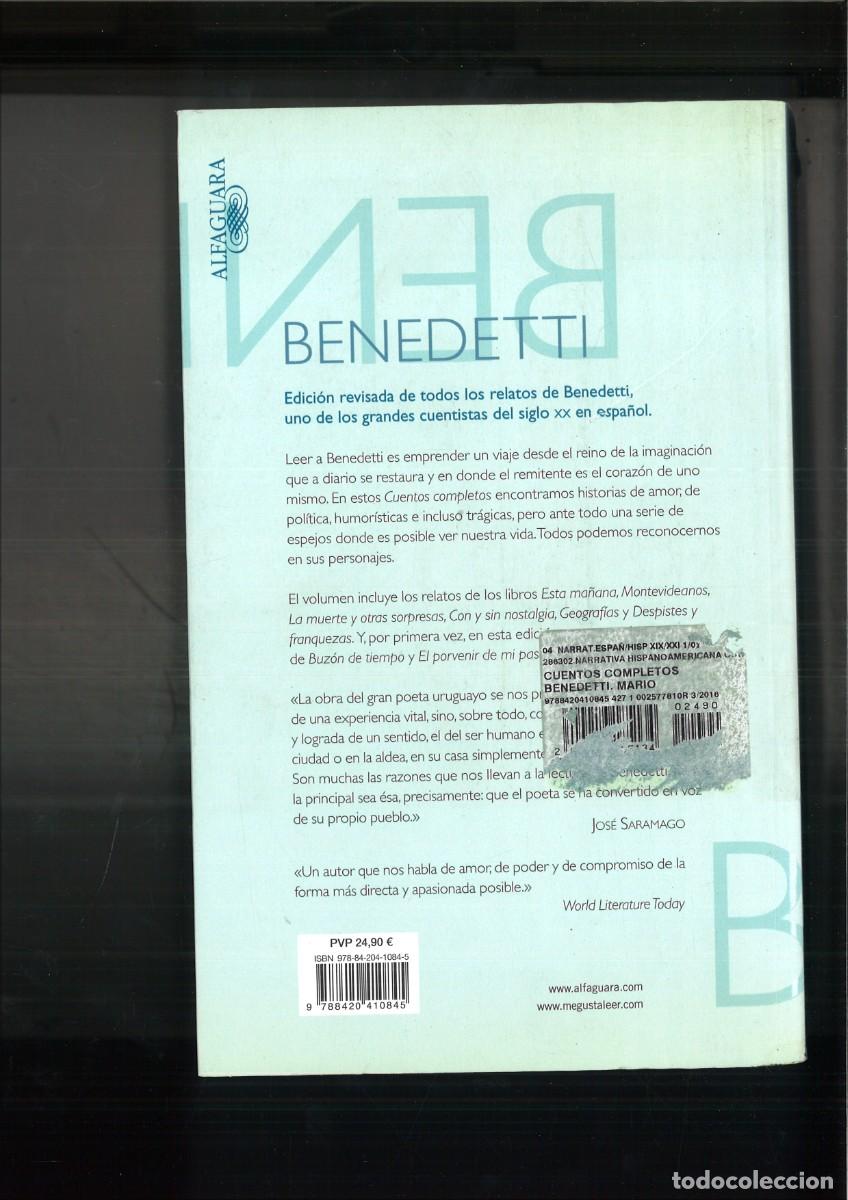 Libros de segunda mano: CUENTOS COMPLETOS. Benedetti - Foto 2