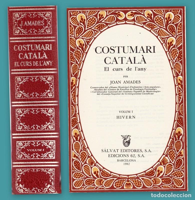 Libros de segunda mano: Costumari catal&agrave; (5 volums) - Joan Amades
