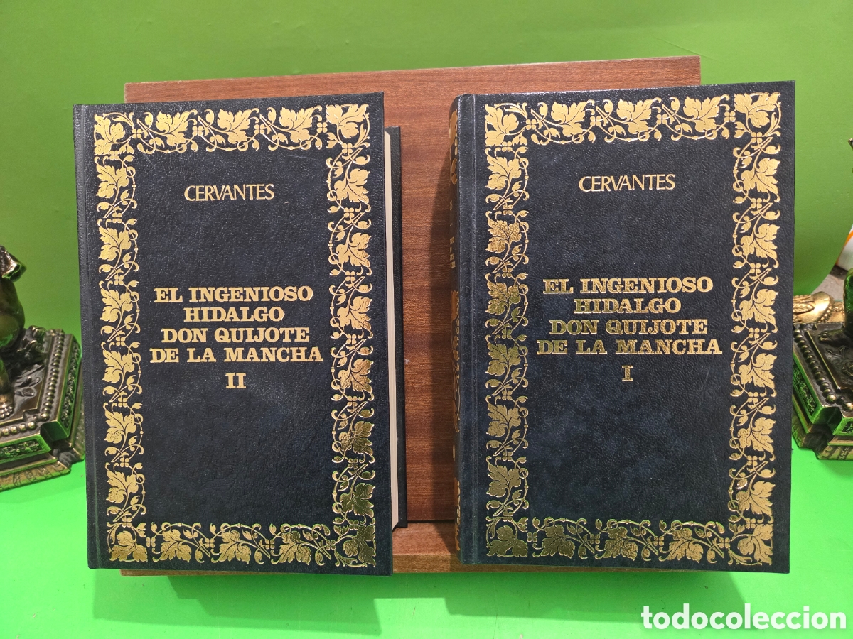 Libros de segunda mano: &rdquo;&rdquo;EL INGENIOSO HIDALGO DON QUIJOTE DE LA MANCHA&rdquo;&rdquo;...DOS VOL&Uacute;MENES...CERVANTES...OCEANO... 1983...