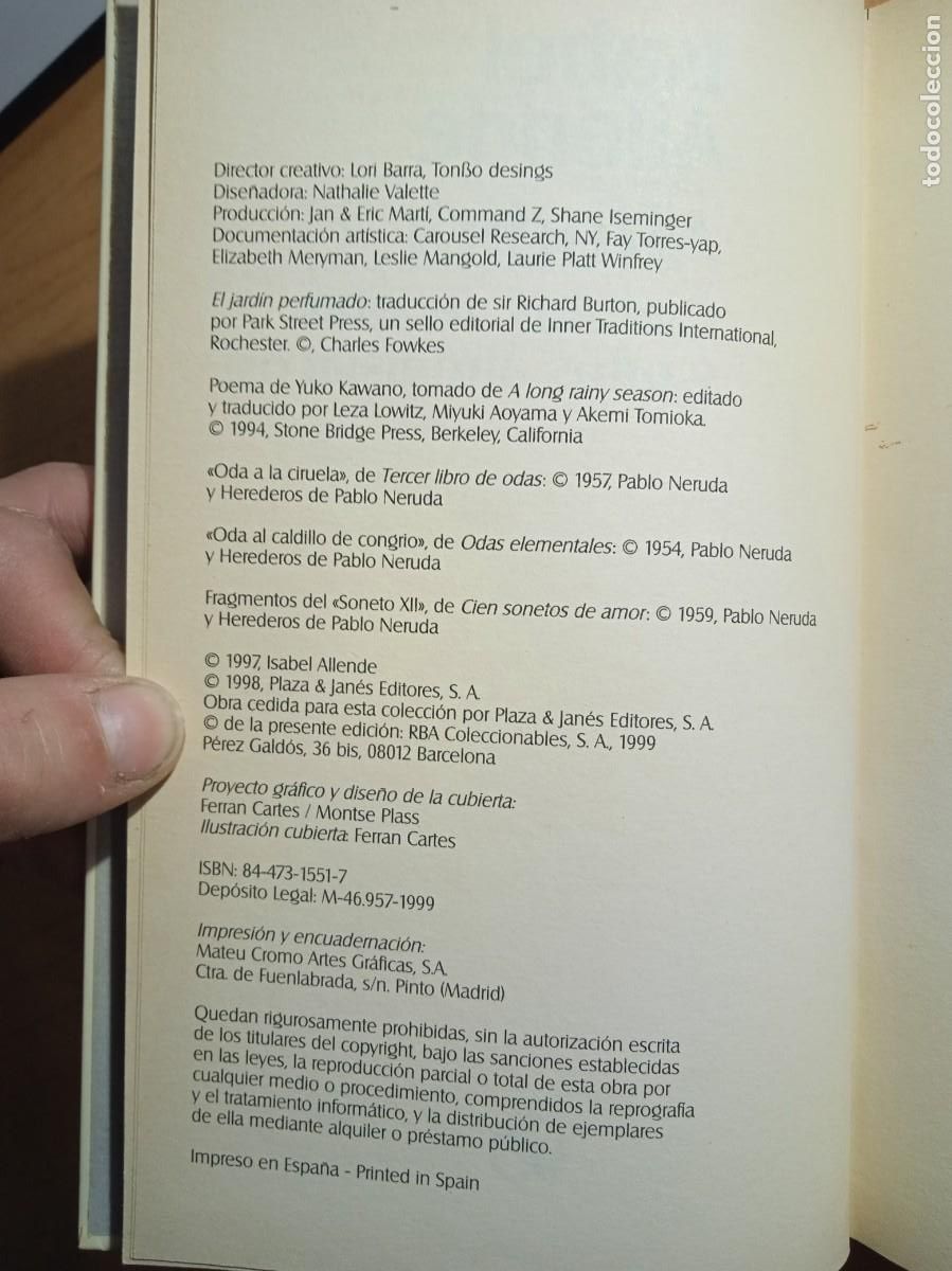 Libros de segunda mano: Libro Afrodita | Isabel Allende | 1999 - Foto 4