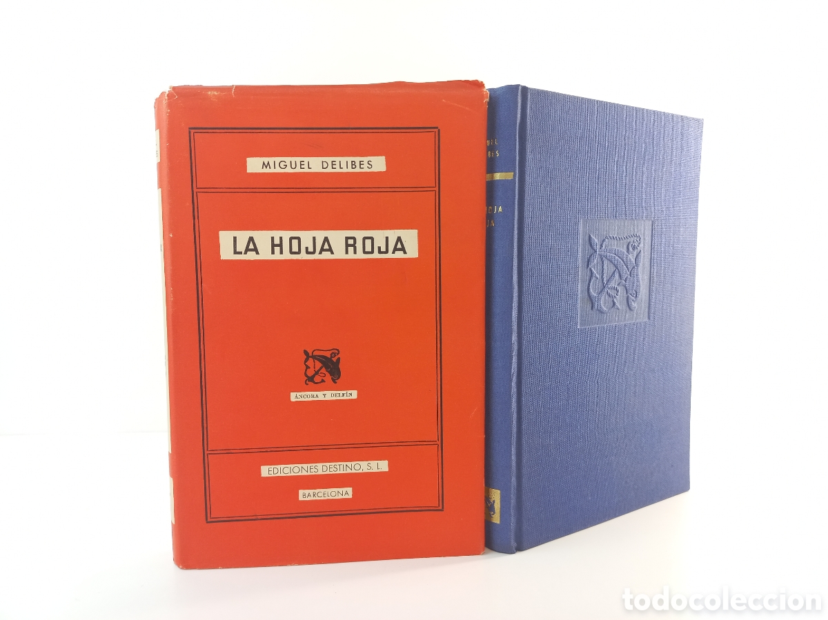 Libros de segunda mano: La hoja roja. Miguel Delibes. Destino, ancora y delf&iacute;n, primera edici&oacute;n, 1959.