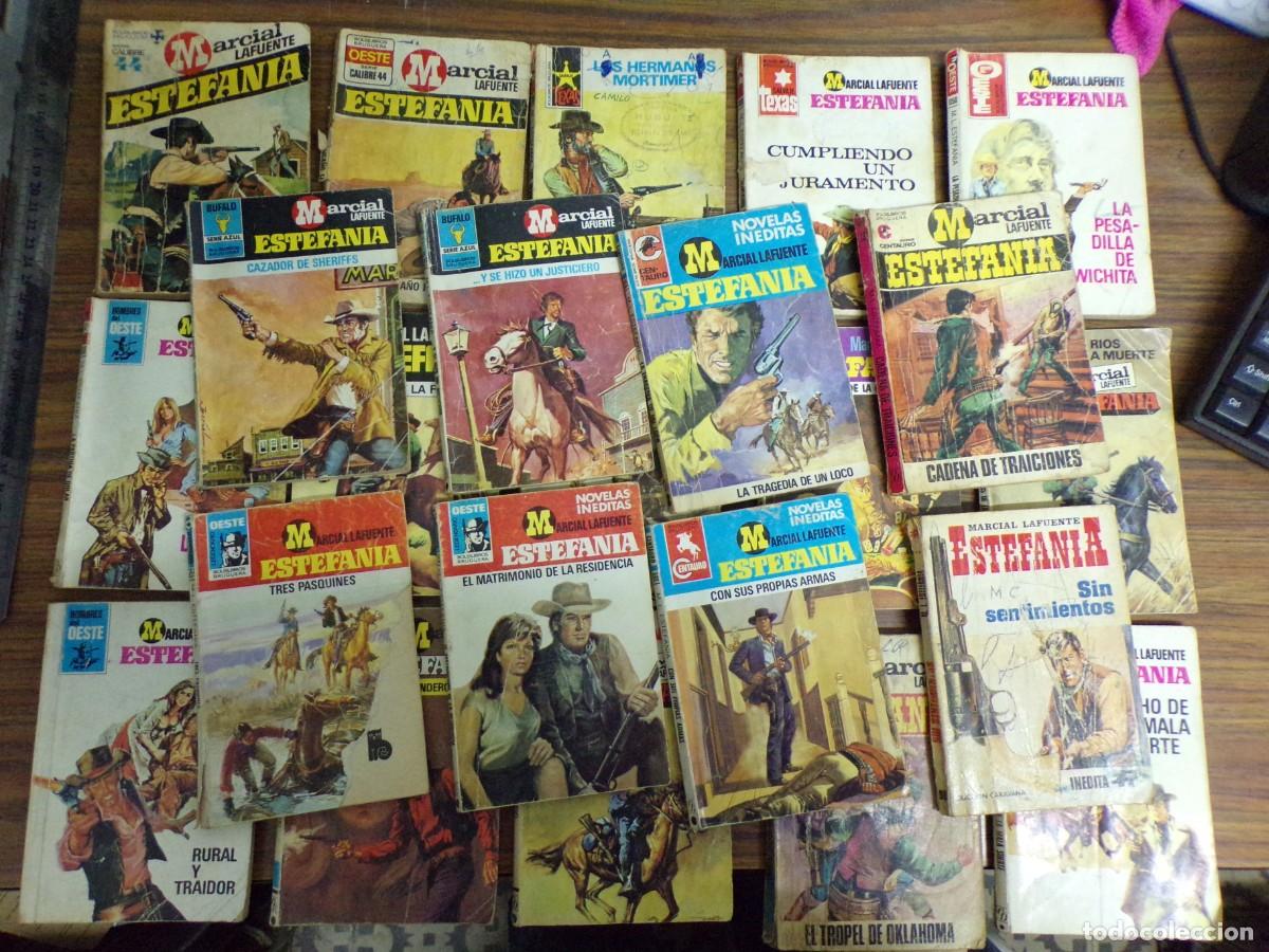 Second hand books: ESTAMOS LIQUIDANDO. lote de 23 novelas del oeste. marcial lafuente estefania. bruguera