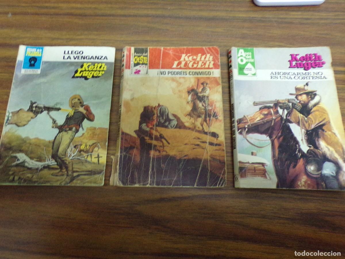 Libros de segunda mano: ESTAMOS LIQUIDANDO. lote 3 novelas del oeste de keith luger. bruguera