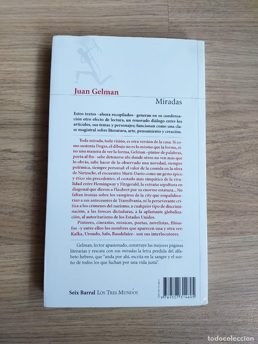 Libros de segunda mano: Miradas - Juan Gelman - Foto 2