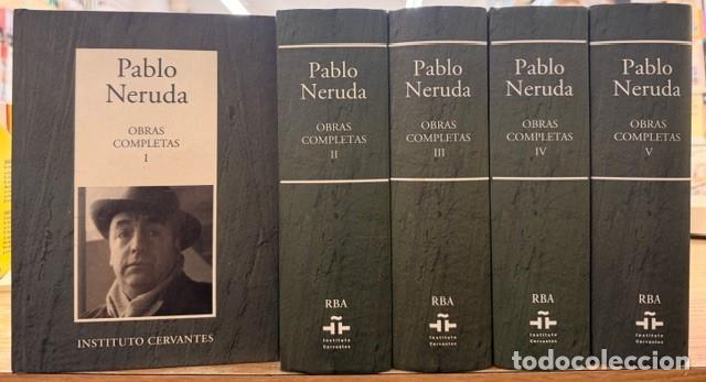 Libros de segunda mano: PABLO NERUDA, OBRAS COMPLETAS (5 TOMOS). NERUDA, PABLO. A-LESP-1139