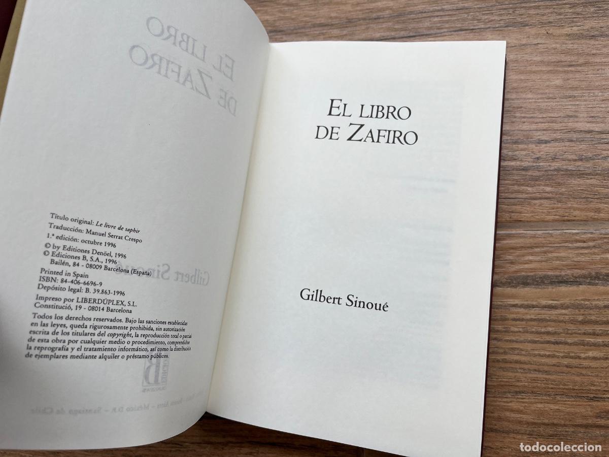 Libros de segunda mano: El libro de zafiro. Gilbert Sinou&eacute;. - Foto 4