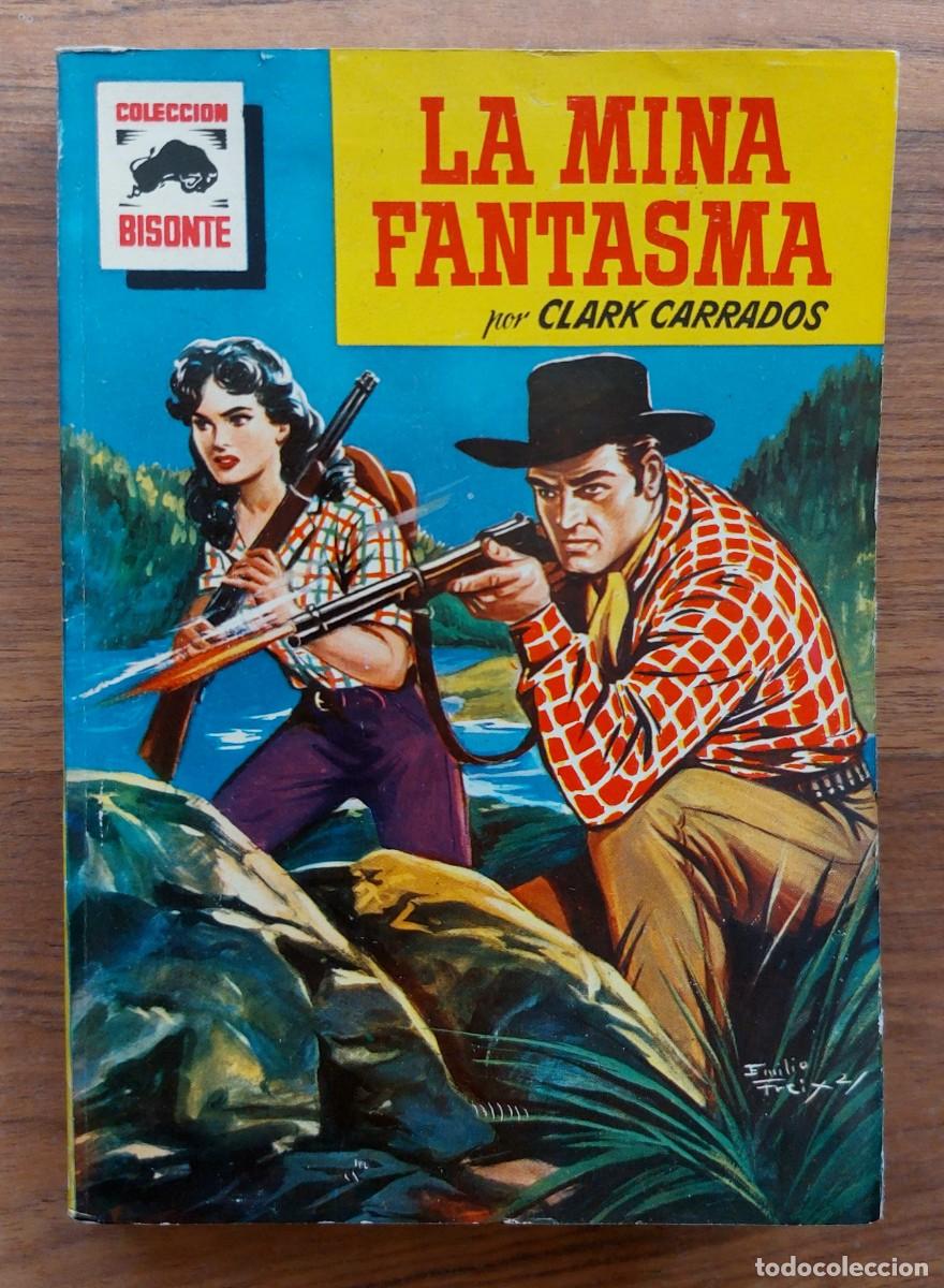 Libros de segunda mano: COLECCION BISONTE OESTE N&ordm; 725-VOLUMEN DOBLE-LA MINA FANTASMA (CLARK CARRADOS) NOVELAS-BOLSILIBROS
