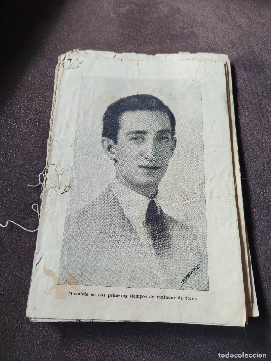 Libros de segunda mano: HOJAS SUELTAS, LIBRO TORERO MANOLETE.A&Ntilde;OS 40