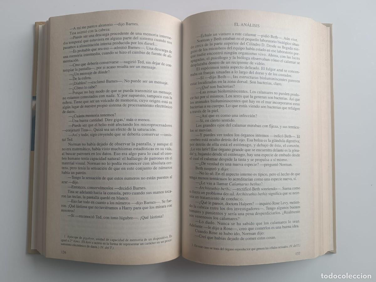 Libros de segunda mano: Esfera, de Michael Crichton. - Foto 3