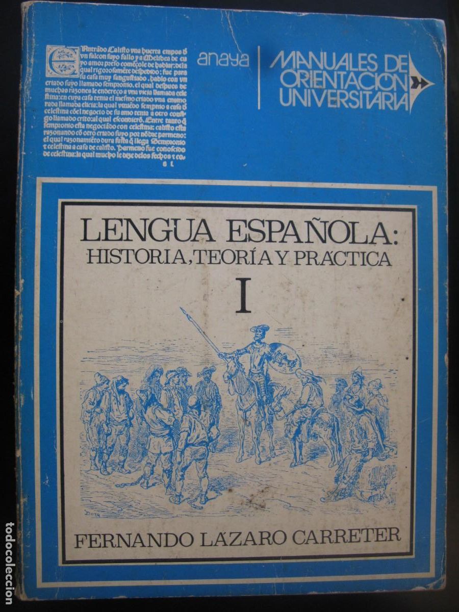 Libri di seconda mano: LENGUA ESPA&Ntilde;OLA: HISTORIA, TEORIA Y PRACTICA, I - FERNANDO LAZARO CARRETER - ANAYA