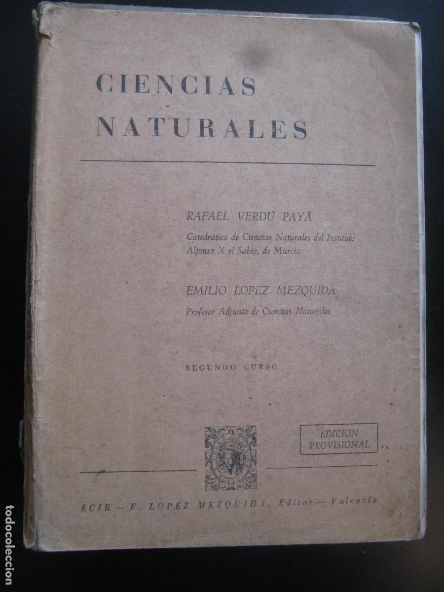 Gebrauchte B&uuml;cher: CIENCIAS NATURALES SEGUNDO CURSO - RAFAEL VERDU PAYA , EMILIO LOPEZ MEZQUIDA