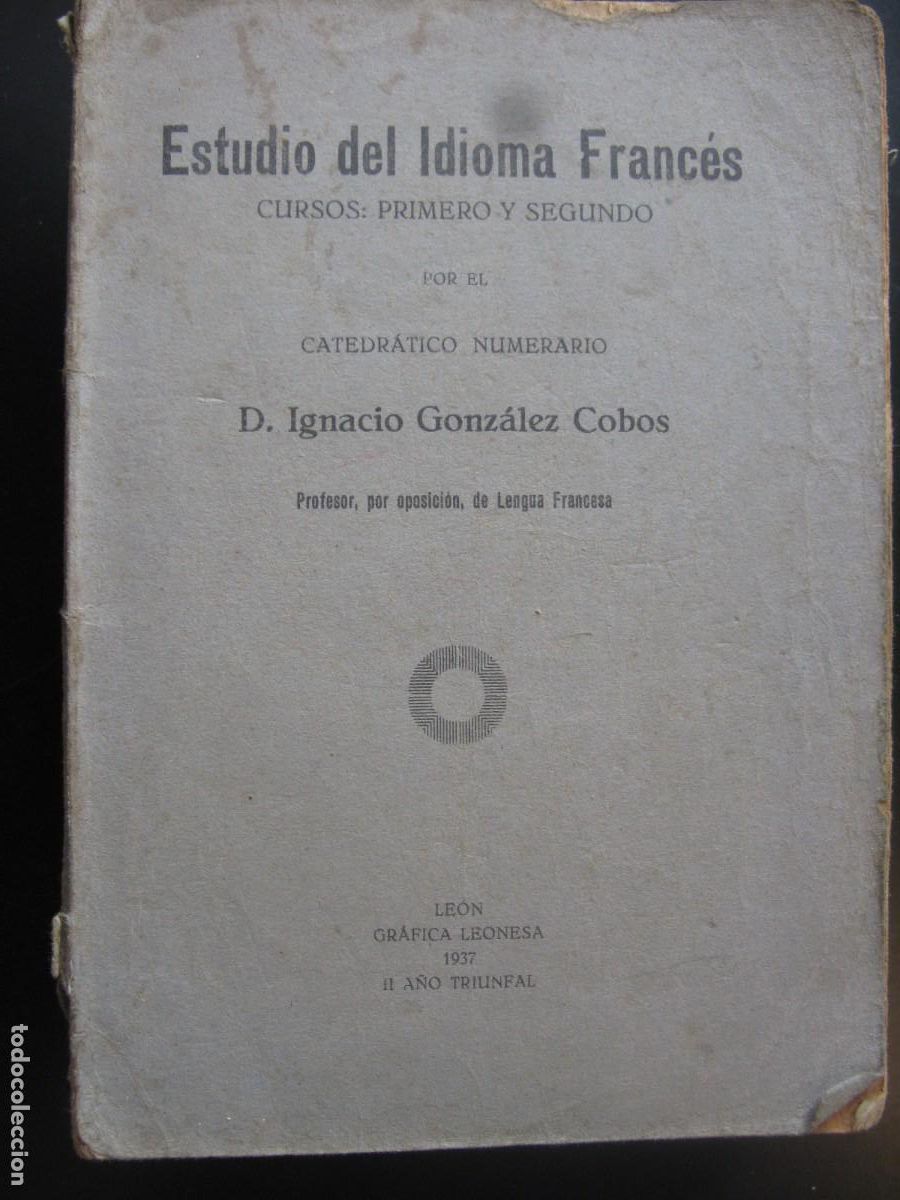 Gebrauchte B&uuml;cher: ESTUDIO DEL IDIOMA FRANCES - IGNACIO GONZALEZ COBO