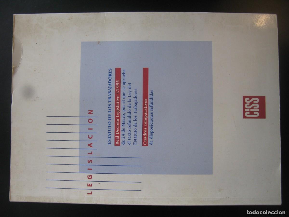 Libros de segunda mano: LEGISLACION - ESTATUTO DE LOS TRABAJADORES , CUADROS COMPARATIVOS CISS
