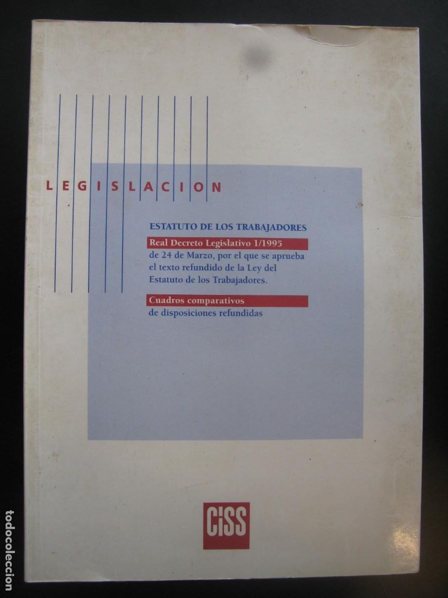 Libri di seconda mano: LEGISLACION - ESTATUTO DE LOS TRABAJADORES , CUADROS COMPARATIVOS CISS