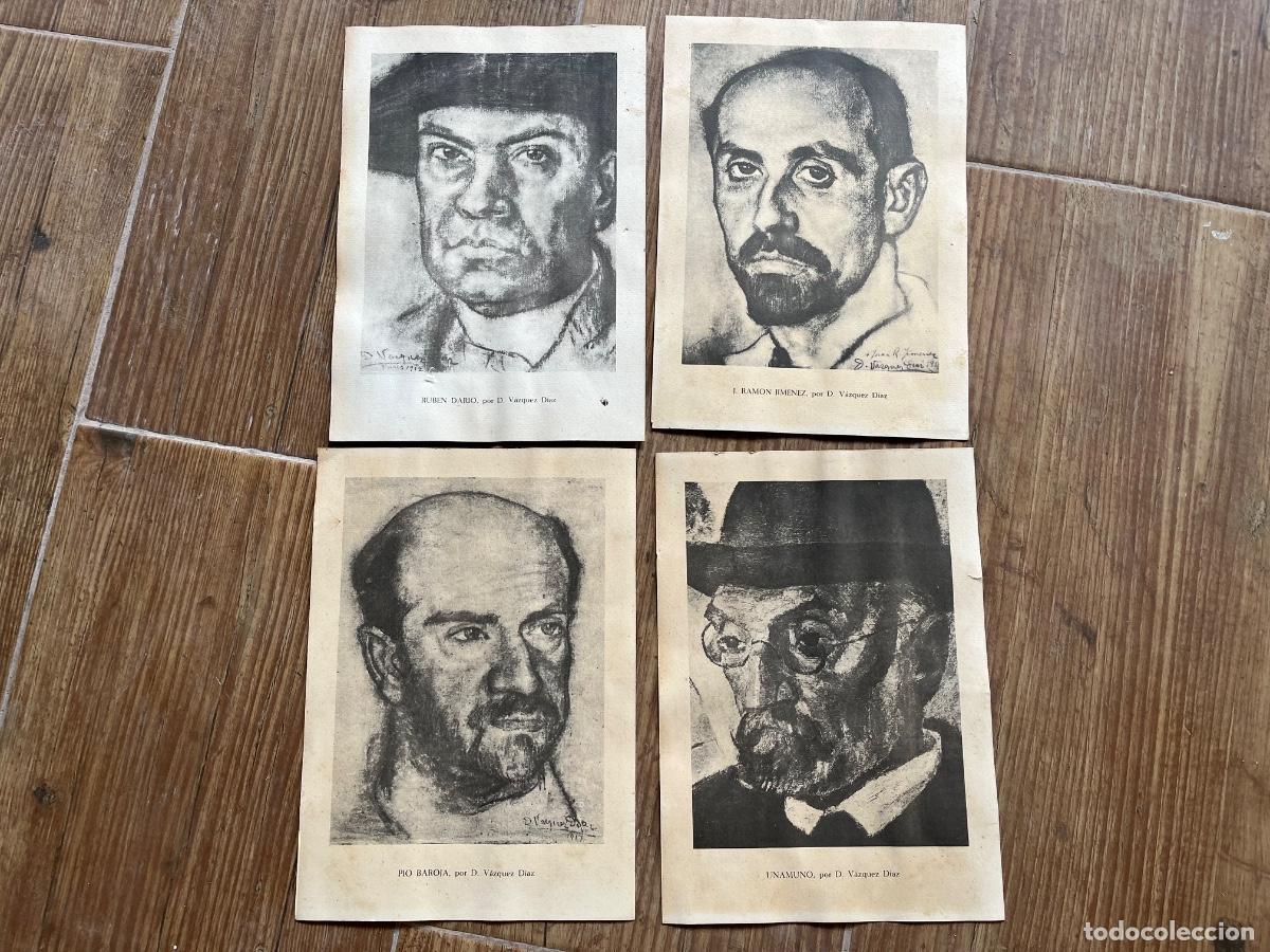 Libros de segunda mano: 4 PEQUE&Ntilde;AS L&Aacute;MINAS AUTORES LETRAS HISPANAS - UNAMUNO RUBEN DAR&Iacute;O P&Iacute;O BAROJA JUAN RAM&Oacute;N JIMENEZ