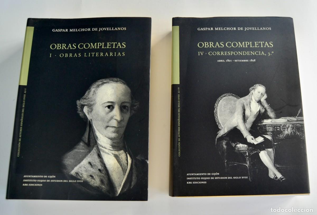 Libros de segunda mano: Gaspar Melchor de Jovellanos. Obras Completas. Vol&uacute;menes I (Obras Literarias) y IV (Correspondencia)