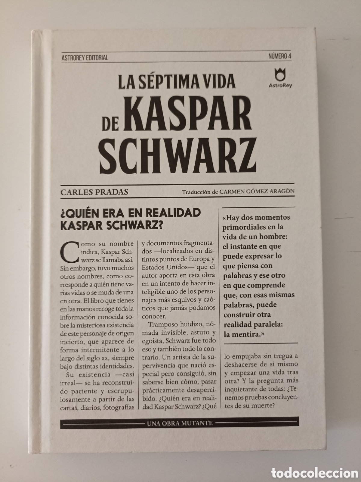 Libros de segunda mano: Carles Pradas - La s&eacute;ptima vida de Kaspar Schwarz (AstroRey, 2016)