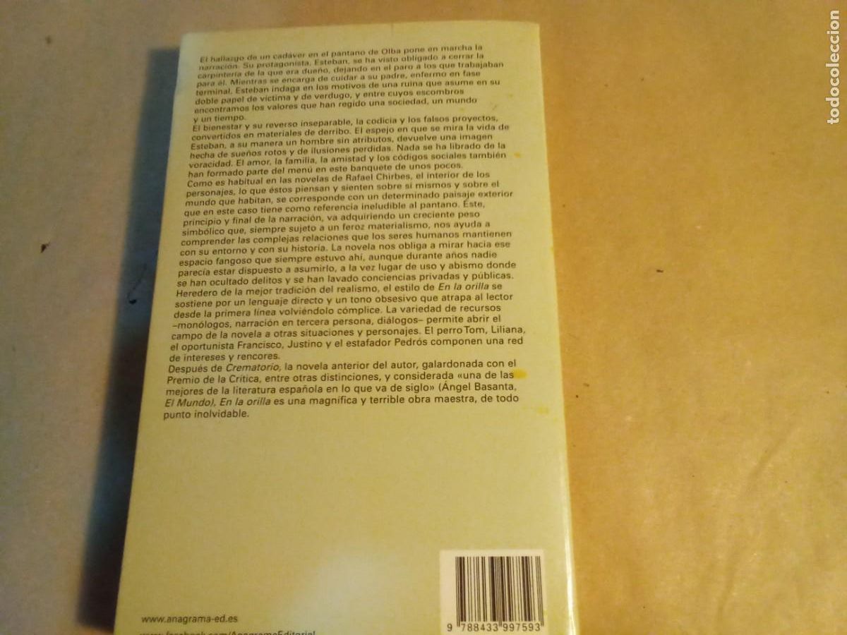 Libros de segunda mano: EN LA ORILLA DE RAFAEL CHIRBES - Foto 4