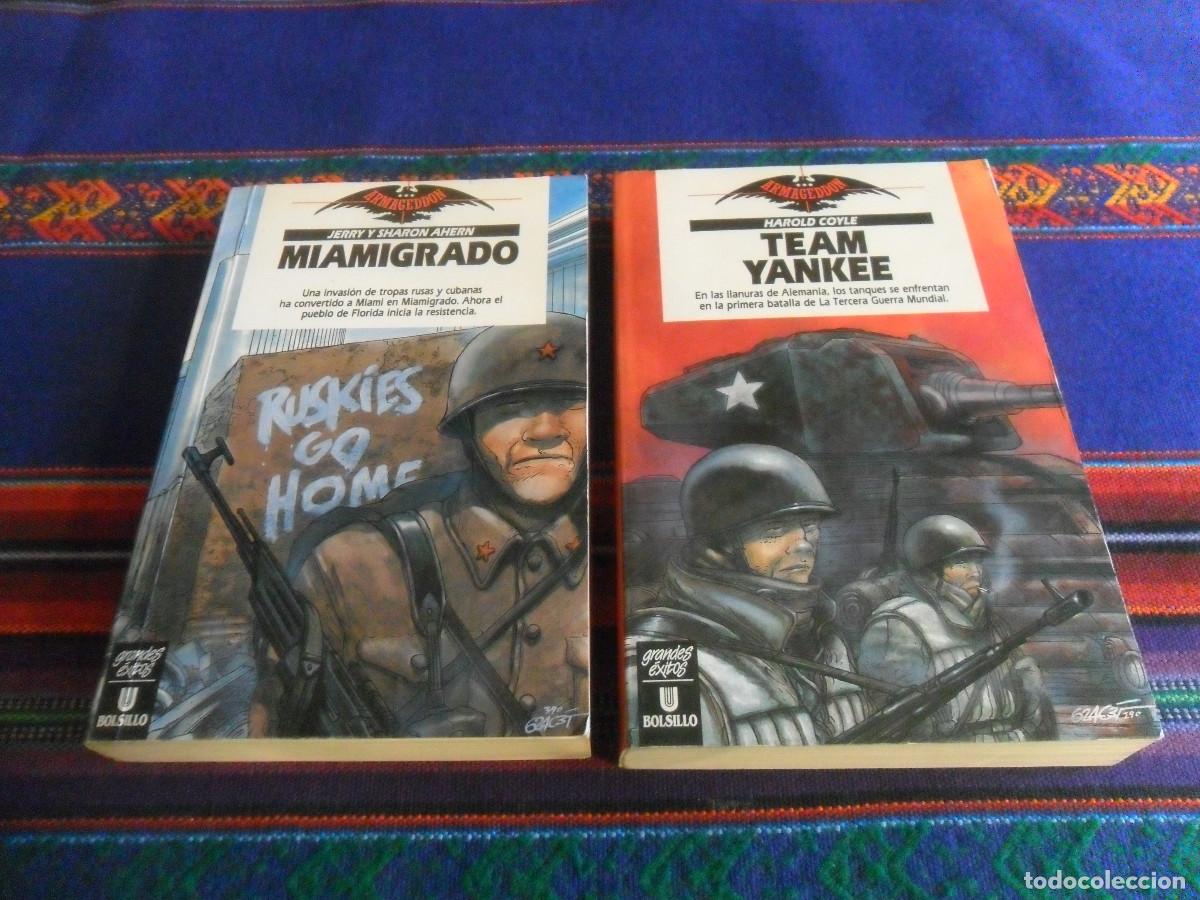 Libros de segunda mano: ARMAGEDDON N&ordm;S 1 TEAM YANKEE Y 2 MIAMIGRADO. ULTRAMAR EDITORES 1&ordf; ED 1990. GRANDES &Eacute;XITOS BOLSILLO.