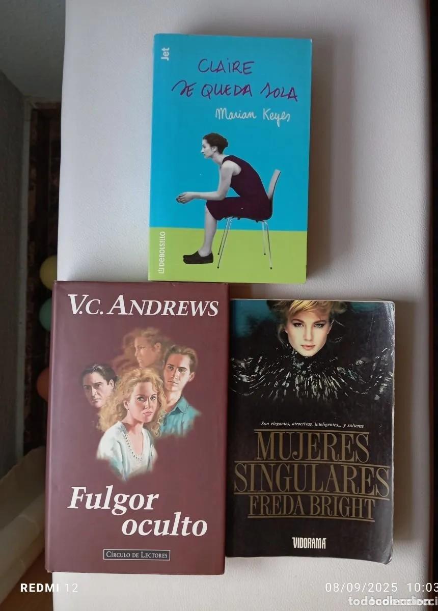 Livres d'occasion: Lote tres libros Claire se queda sola. Fulgor oculto y Mujeres singulares