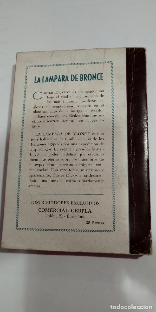 Libros de segunda mano: La l&aacute;mpara de bronce Carter Dickson - Foto 2