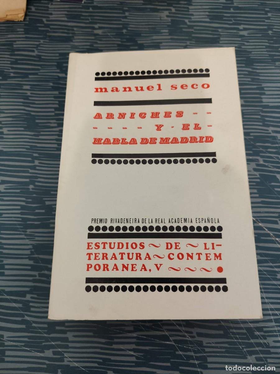 Libros de segunda mano: ARNICHES Y EL HABLA DE MADRID, MANUEL SECO,ALFAGUARA EDITORIAL,1970,614 P&Aacute;G.