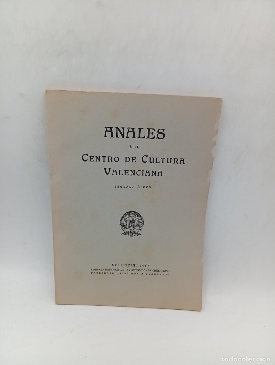 Libros de segunda mano: ANALES DEL CENTRO DE CULTURA VALENCIANA. N&ordm; 39. ENE-ABRIL. A&Ntilde;O 1957. SEGUNDA EPOCA.