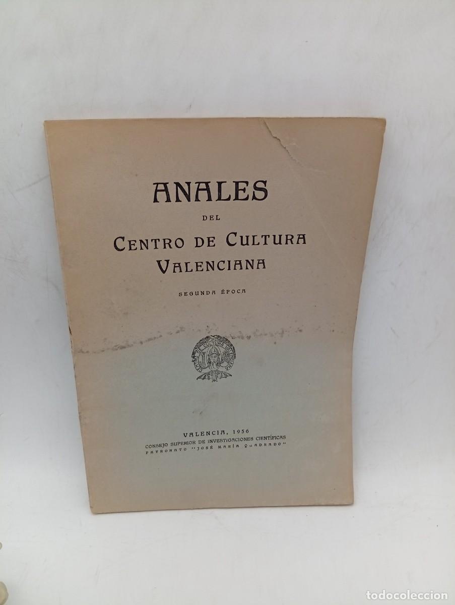 Libros de segunda mano: ANALES DEL CENTRO DE CULTURA VALENCIANA. N&ordm; 37. ENE-ABRIL. A&Ntilde;O 19567. SEGUNDA EPOCA.