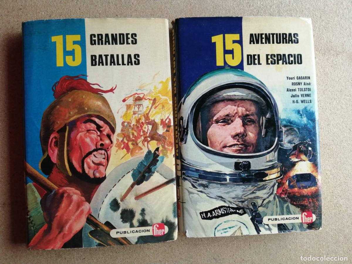 Libros de segunda mano: 15 GRANDES BATALLAS - 15 AVENTURAS DEL ESPACIO (EDICIONES FHER)