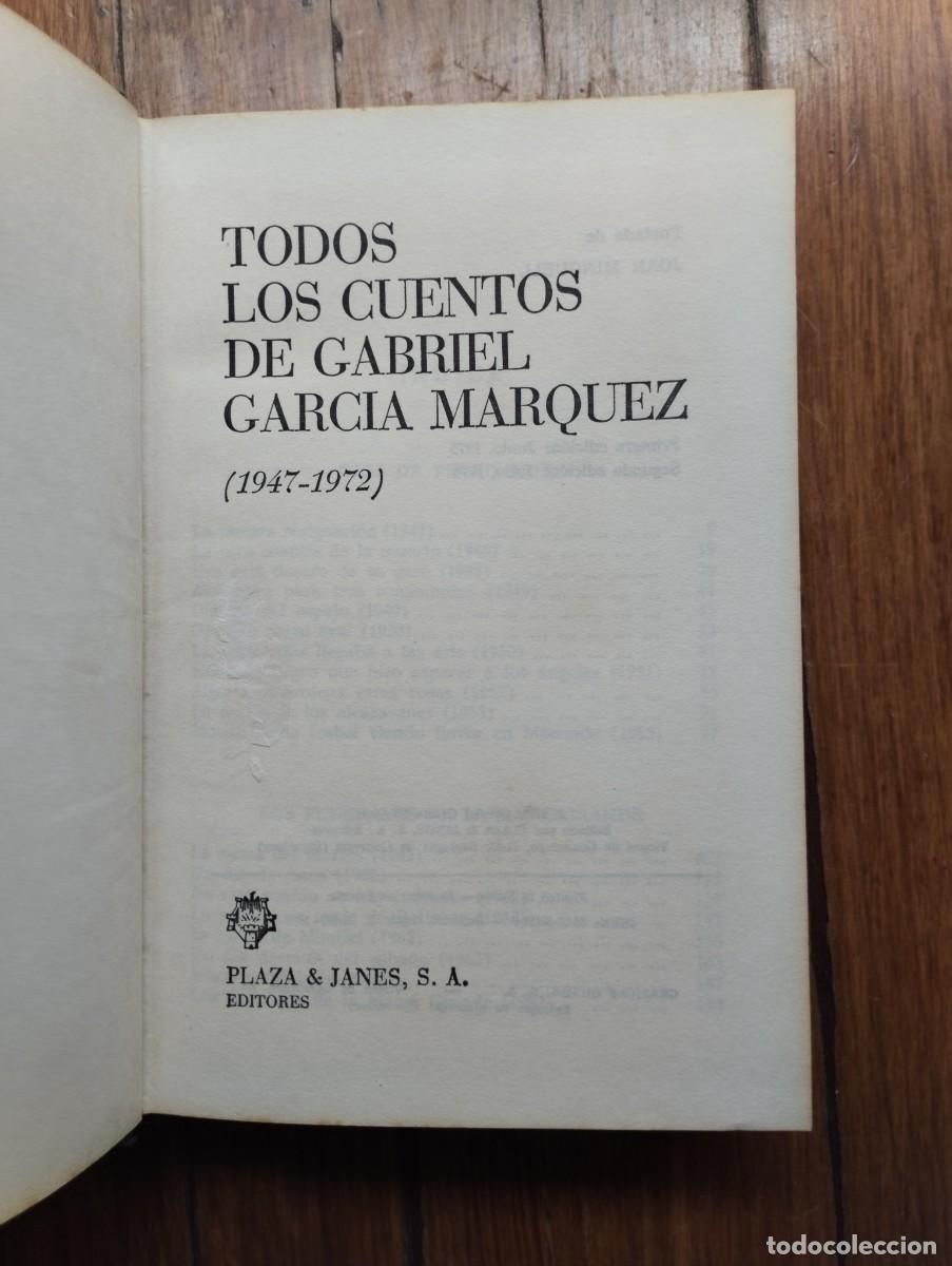 Libros de segunda mano: Libro Todos Los Cuentos de Gabriel Garc&iacute;a M&aacute;rquez. 1975, Plaza y Jan&eacute;s.