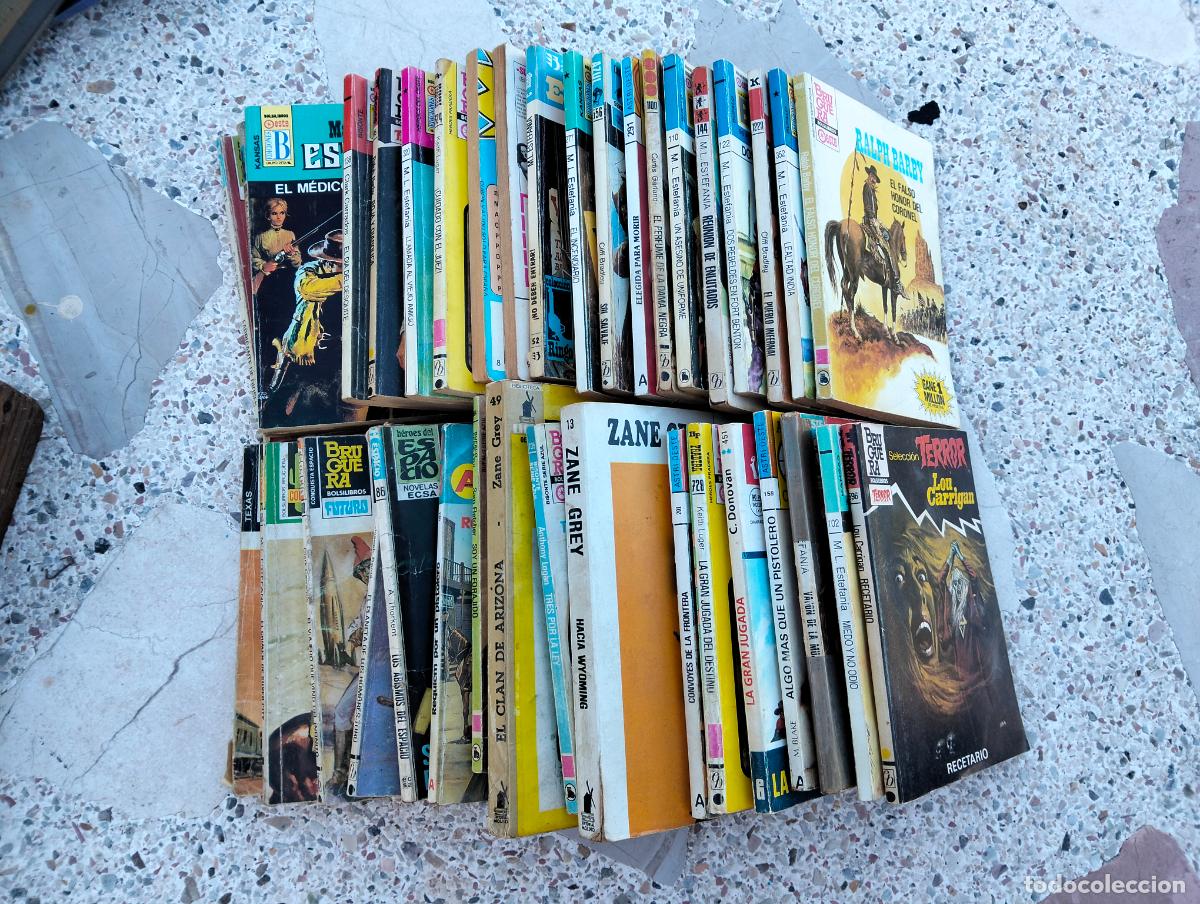 Livres d'occasion: Lote libros novelas de vaqueros cowboys cr&iacute;menes ciencia ficci&oacute;n Marcial Lafuente Estefania Bruguera