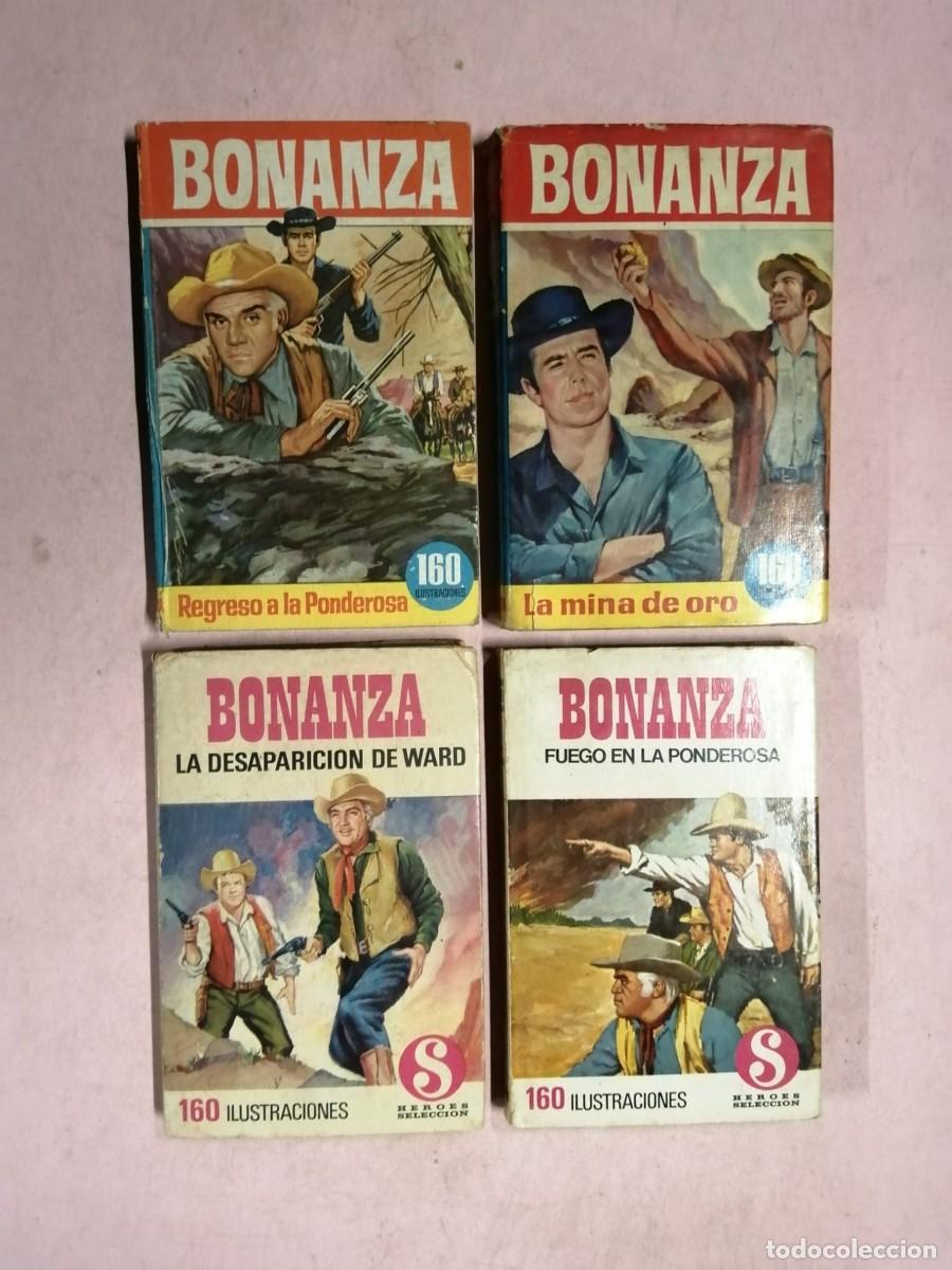 Libros de segunda mano: BONANZA (REGRESO A LA PONDEROSA - FUEGO EN LA PONDEROSA - LA DESAPARICION DE WARD - LA MINA DE ORO)