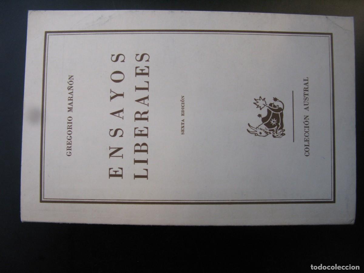 Libros de segunda mano: ENSAYOS LIBERALES. GREGORIO MARA&Ntilde;ON