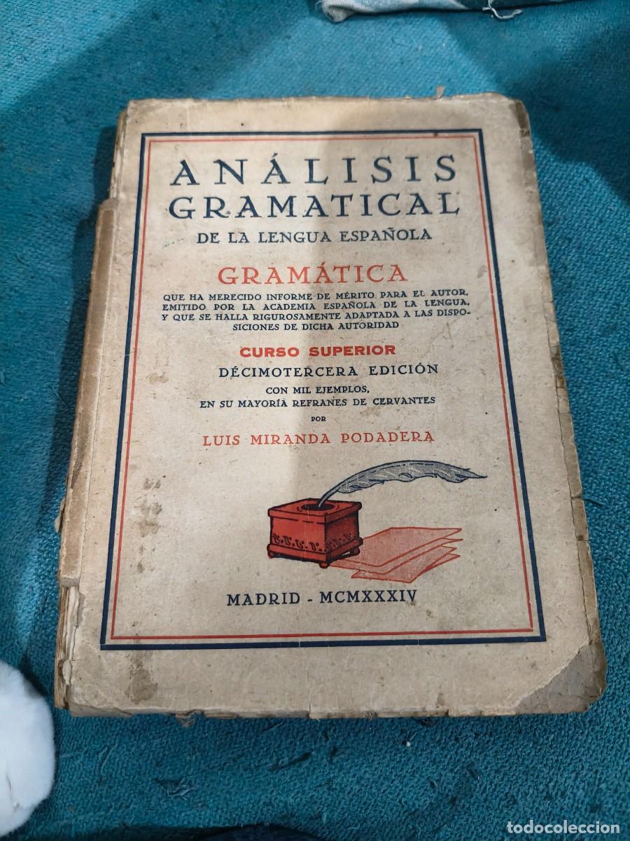 Libros de segunda mano: libro analisis gramatical
