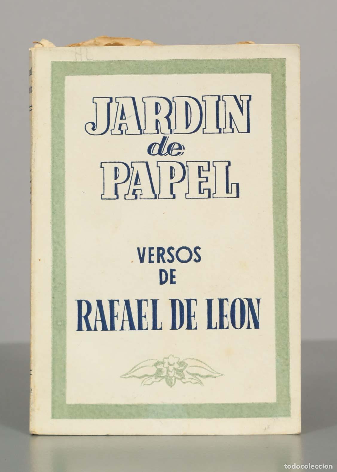 Libros de segunda mano: JARDIN de PAPEL VERSOS DE RAFAEL DE LEON